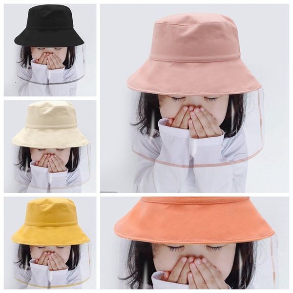 

factoryf4weparty sided hats hatouble cover protection dustproof bucket hat with detachable protective face shield transp