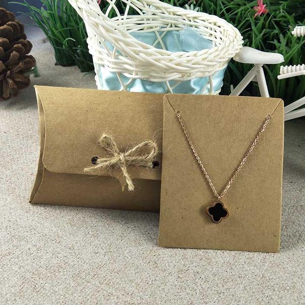 

2017 100x80x25mm pillow box with jewelry set display card kraft necklace box diy black gift box custom logo cost extra bbyfxj lipper