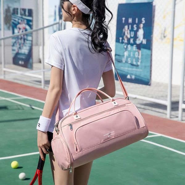 

duffel bags 2021 style fashionable large capacity dry and wet separation sport gym bag for women1