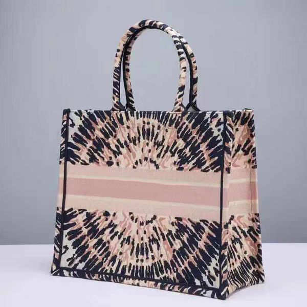 

handbag 41.5cm embroidery 3d stereo 7a firework ink flower tiger pattern large capacity luxury brand shopping bag handbag handmade