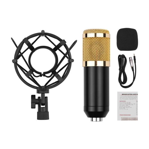 

professional cardioid condenser microphone kit with o cable metal shockproof clamp high sensitivity low noise mic