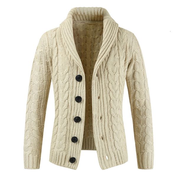 

negizber coats fashion thicken cardigan sweater men casual solid men's winter knitted sweaters