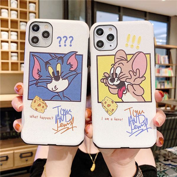 

3cat and mouse 11pro max embossed x xs xr mobile phone case lovers vip 12 8plus / 7 female 7p set personality creativity day southcf1