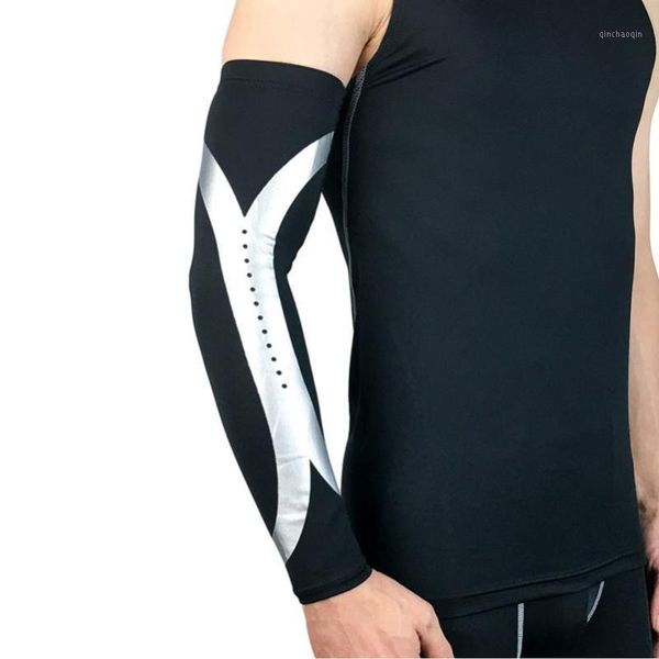 

elbow & knee pads anti-shedding energy strip sports arm guard anti-skid breathable high elastic protector1, Black;gray