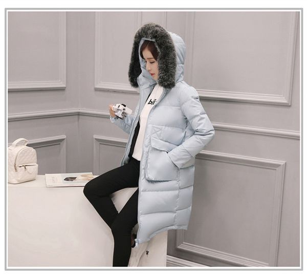 

2021 new warm winter jacket plus size 9xl female duck white down coat mujer wxf129 e4db, Black
