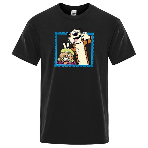 

cartoon tiger king print hip hop animal 2020 summer short sleeve casual tees funny workout sport hooded sweatshirt hoodie men t shirt