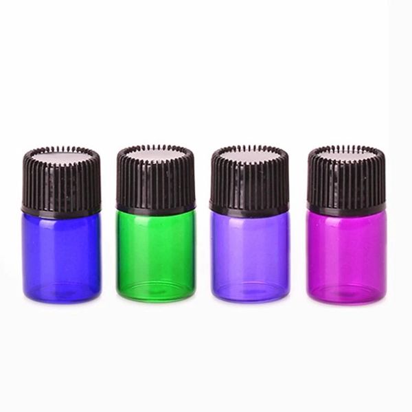 All'ingrosso colorato da 1 ml 2 ml 3 ml 5 ml fiale di vetro in vetro di vetro mini bottiglia campione di vetro per aromaterapia del profumo