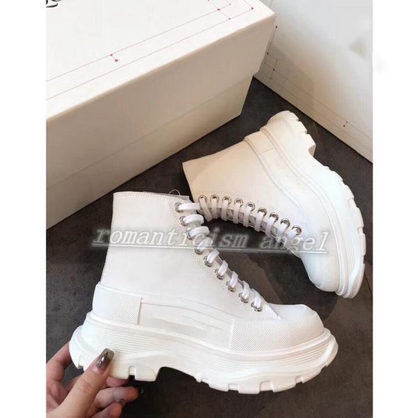 

new arrivals fashion catwalk smooth canvas sneakers platform shoes high-three-color black white light pink men's and women's casua