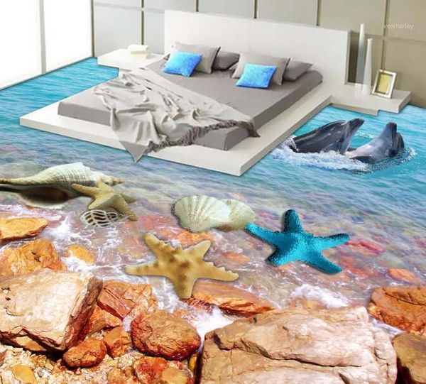 

wallpapers [self-adhesive] 3d starfish on the shore 219 floor wallpaper mural wall print decal murals1