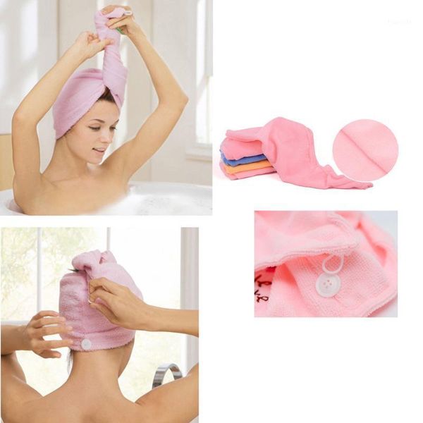 

magic microfiber hair fast drying dryer towel bath wrap hat quick cap turban dry #j201