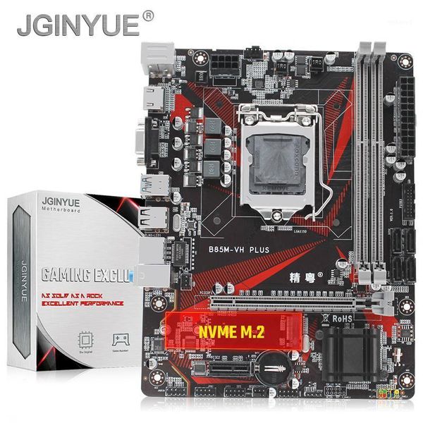 

motherboards jginyue b85 motherboard lga 1150 for i3 xeon e3 processor ddr3 16g 1333/1600mhz memory m.2 nvme usb3.0 b85m-vh plus1