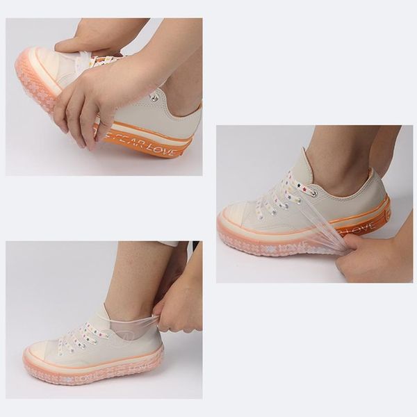 

sile overshoes reusable waterproof rainproof men shoes covers rain boots non-slip washable wear-resistant re jlljkt
