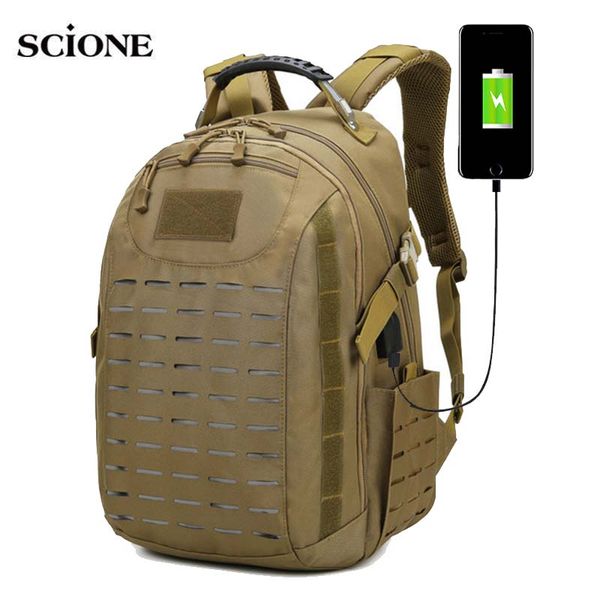 

usb tactical backpack hiking military bag camping rucksack sport backpacks travelling hiking outdoor bags army molle bag xa987wa 196