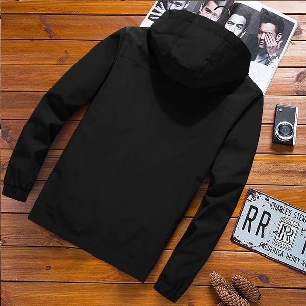 

2021 new men's water-proof dwaterproof autumn wind-proof jackets spring-proof coats bomber suit jacket thin male hood with w3ar, Black;brown