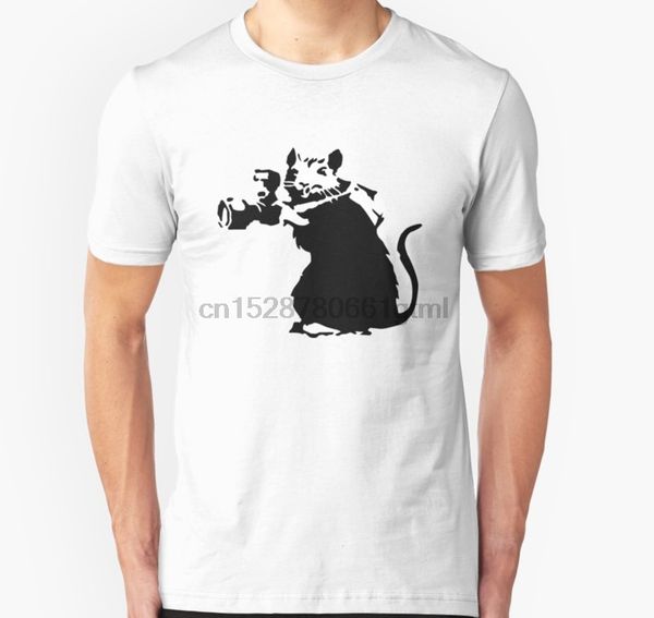 

мужчины с коротким рукавом футболки banksy rat фотограф t shirt женщины тенниска спорта с капюшоном hoodie