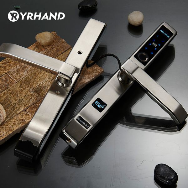 

broken bridge aluminium intelligent fingerprint lock for fly screen door aluminum alloy framed glass door