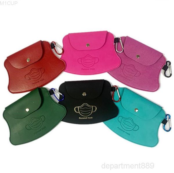 

pu leather bags mask storage bag portable girls keyring holder dustproof masks card cover accessories 5 designs owb3020
