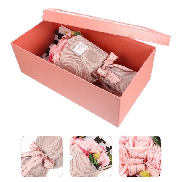 

1pc artificial soap flowers bouquet immortal rose bouquet festival gift box