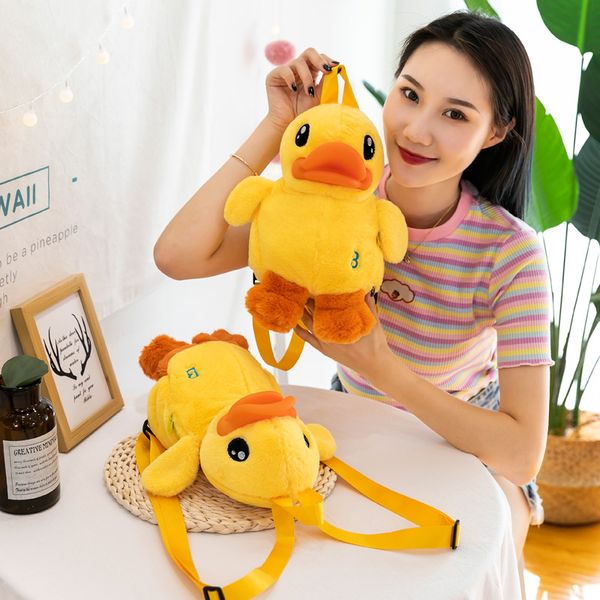 

animal dolls cute little yellow duck backpack duck plush toy 2020 sell little yellow duck shoulder bag gift of the friend