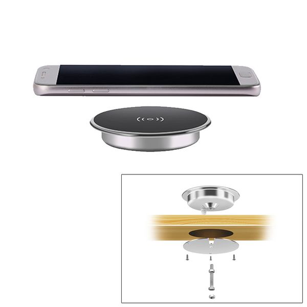 

h7 embedded deskintelligent wireless fast charging 10w anti slip sensitive qi headset mobile phone wireless transmitter charger