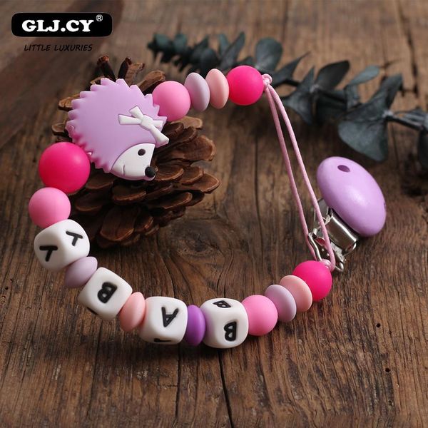

silicon pacifier made shower name beads hand blue holder toys dummy personalised clip hedgehog baby qylzws mywjqq
