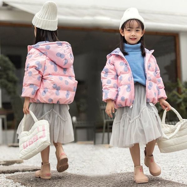 

m8light down girl's foreign short style children's boy middle and small child baby winter warm korean jacket 9vip, Blue;gray