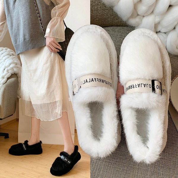 

2020 thick-soled cotton shoes plush shoes women's winter wear new style plus velvet warmth fashion suede student snow boots, Black