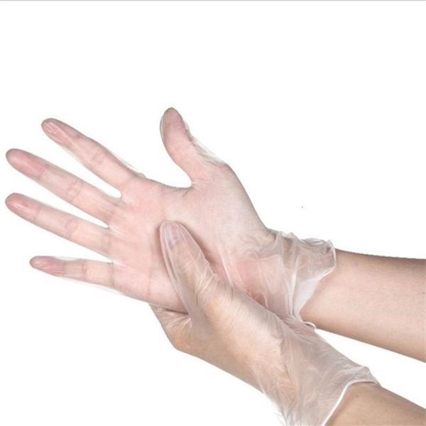 

1oopcs glovestransparent pvc disposable tattoo home use cleaning gloves kitchen cooking