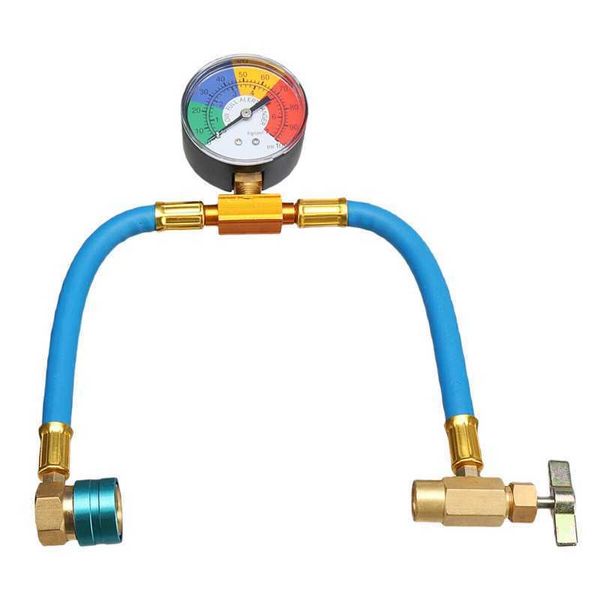 

new r-1234yf a/c service charge snake coupling recharge refrigerant kan taper met gauge r1234yf low edge snake
