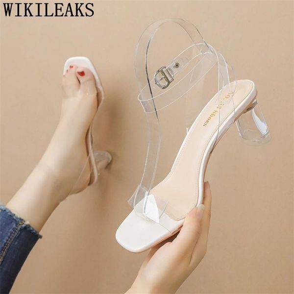 

dress shoes transparent high heels sandals women clear for fashion designer gladiator zapatos, Black