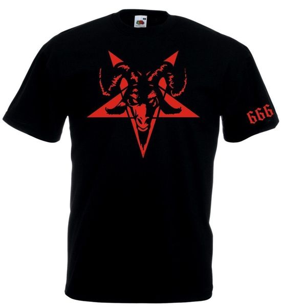 

лето 2018 известный brandbaphomet pentagram язычество викка 666 devil оккультная сатанинская гот shirtprin короткие рукава спорт толстовка т