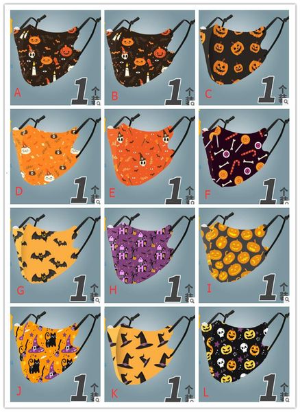 

halloween cotton reusable washable face masks creative breathable cartoon 3d print mask many colors to choose by dhl