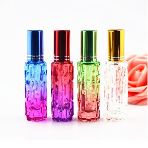 

1pc 12ml perfume glass bottle empty spray bottle colorful refillable cosmetic glass fragrance bottle tr qylgpq