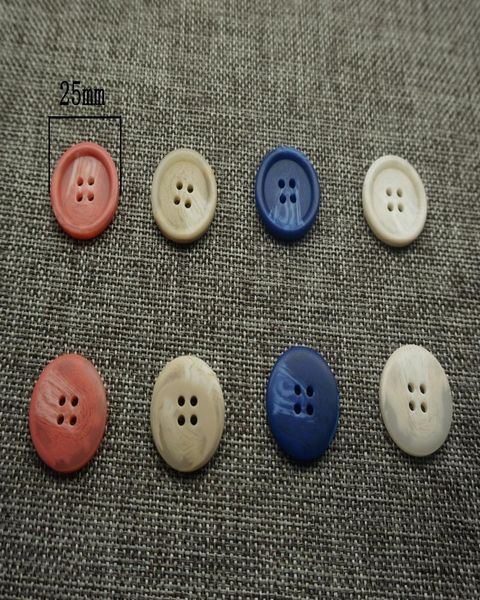 

10pcs 4 holes 25mm round plastic resin buttons fit sewing scrapbooking diy accessories for clothing suit fashion overcoat buckle wmtehm