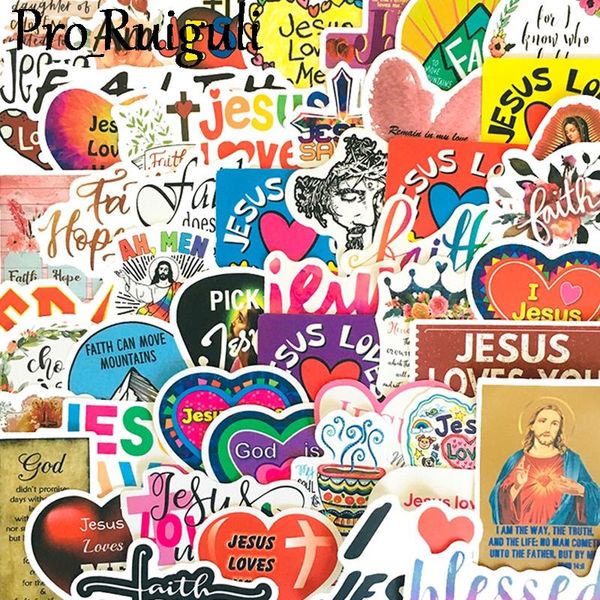 

50pcs colorful hand drawn jesus scrapbooking stickers packs waterproof skateboard luggage motorcycle guitar decals pasters gifts bbycxz