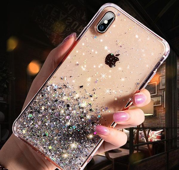 

luxury bling glitter phone case for iphone 11 pro x xs max xr soft sil cover for iphone 7 8 6 6s plus tra jllyjp infant2005