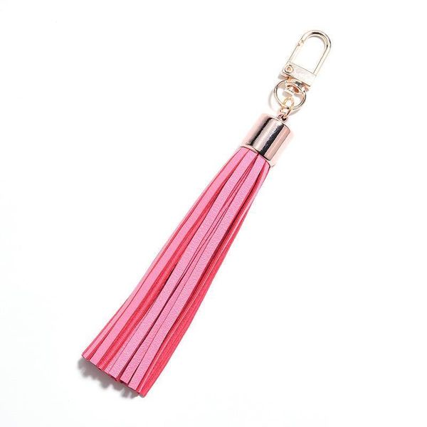 

2pcs faux leather alloy rings tassels woman diy bag phone keychain crafts accessories fringe home decor supplies pendant gifts h jllhgv
