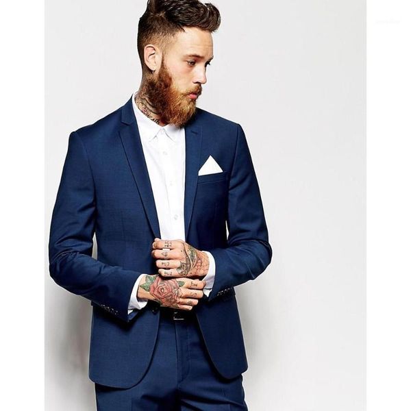 

new custom made groom tuxedos groomsmen dark blue vent slim suits fit man suit wedding costume jacket pants 2 piece set1, White;black