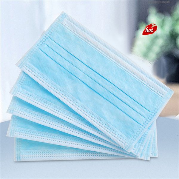 

ear 3 in layer stock disposable masks 50pcs loop face breathable facial dust mask ba2f
