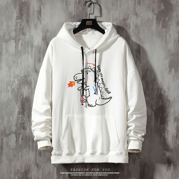 

dinosaurs hoodies men hip hop hooded sweatshirts mens japanese streetwear male korean funny black clothing plus size