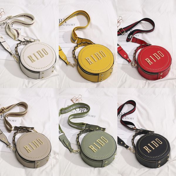 

net red rivet for women 2020 summer new fashion shoulder bagfashion versatile portable small round bag single shoulder messenger bag vxiac v