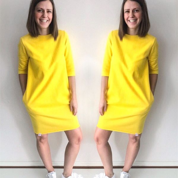 

mother dresses outfits yellow short sleeve family look matching clothes mom and daughter dress y200713, Blue