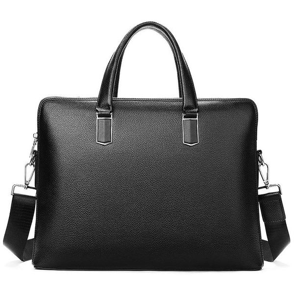 

briefcases multiple compartment men bag briefcase genuine leather male handbag tote lapshoulder bags business