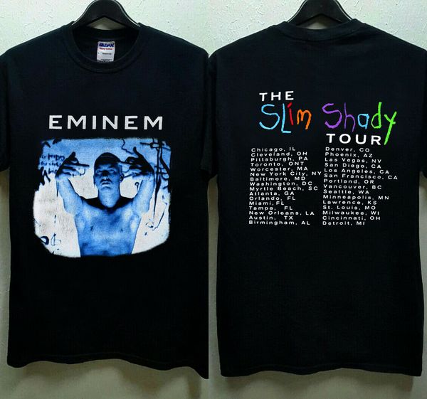 

rare hot vintage 1999 eminem slim shady tour new перепечатка hot размер прин человек с коротким рукавом top plus размер спорт толстовка с ка