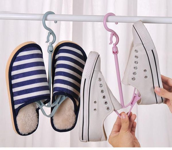 

hooks & rails 1pc shoe rack drying multi-function plastic household storage1
