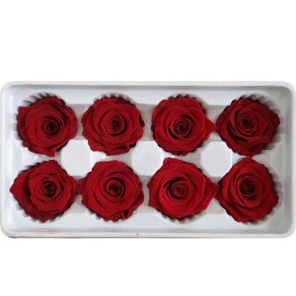 

decorative flowers & wreaths 8pcs/box preserved flower immortal rose 5cm diameter mothers day gift eternal life material box