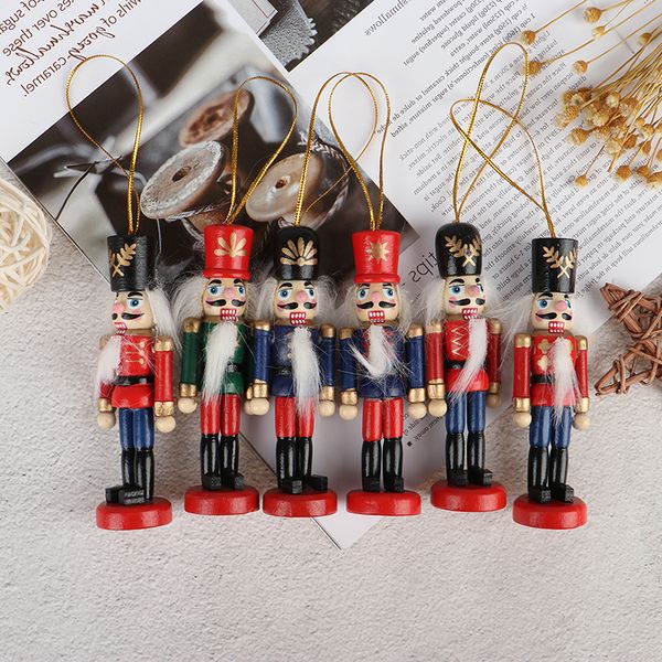 

puppet soldier 2020 10cm wooden doll nutcracker kids gifts new year christmas tree pendant ornaments decoration