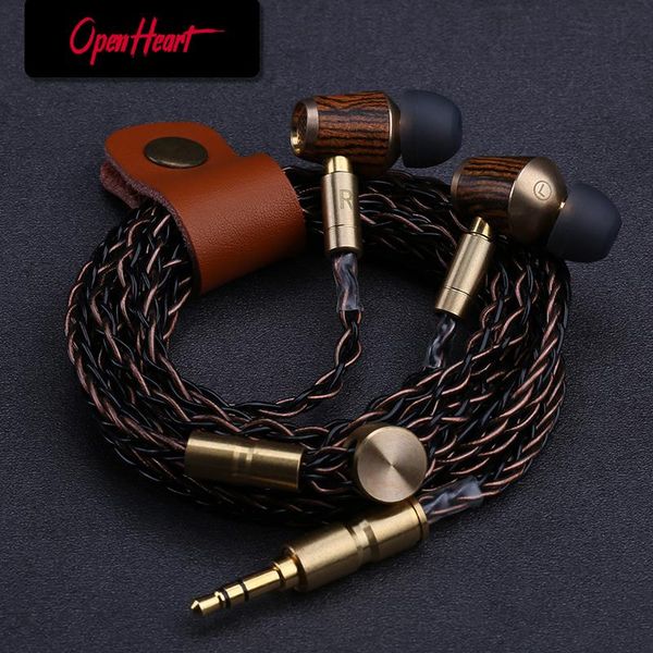 

openheart деревянных проводной hifi наушники с ear наушниками mmcx разъемным кабеля с mic earplug гарнитурой для мобильных телефонов
