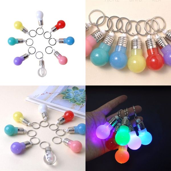 

light bulb keys ring led flash colorful keychain small and exquisite practical key buckle cute portable 0 75yf j1