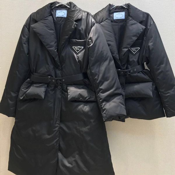 

2020 new style black lapel long and short parka coat brand designer winter 90% white duck down down jacket outdoor sports suit